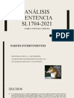 Análisis Sentencia sl1704-2021