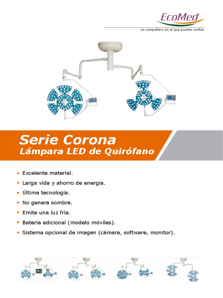 Lámpara LED Quirófano Serie Corona | PDF | Diodo emisor de luz | Uso ...