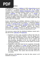 Distributed Database: Database Storage Devices CPU Database Management System Computers Network