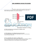 Questions and Answers On Multiplexers: Multiplexer