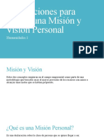 Orientaciones para Definir Una Misión y Visión Personal
