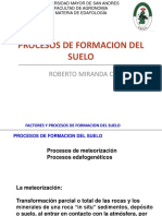 Formación del suelo y sus procesos en