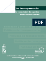 Políticas de Transparencia:ciudadanía y Rendición de Cuentas.