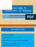 Internal Aids To Construction of Statutes JULY 23 LECTURE