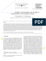 Studies On The Durability of Natural Fibres and The Effect of Corroded Fibres On The Strength of Mortar