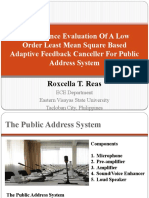 Performance Evaluation of A Low Order Least Mean Square Based Adaptive Feedback Canceller For Public Address System