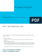 NetAcad Grants PGM - FY19 External Update - 9-28-18