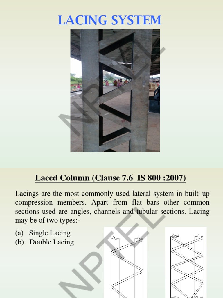 Lacing Systems for Steel Columns Design | PDF | Screw | Buckling