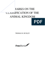 Remarks On The Classification of The Animal Kingdom