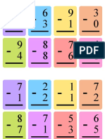 Basic Subtraction Flashcards 