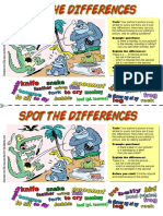 TNE - Spot The Differences 5 Gator at Lunch Oneonone Activities Picture Description Exercises - 8356