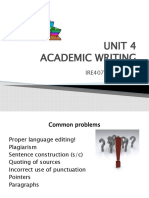 Unit 4 2020 Academic Writing