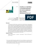 Política e História Em Mocambique