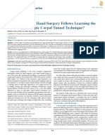 Are Orthopedic Hand Surgery Fellows Learning the  Endoscopic Carpal Tunnel Technique?