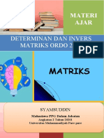 Bahan Ajar Determinan Dan Invers Matriks - UKIN