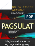 Aralin 1 - Kahalagahan NG Pagsulat