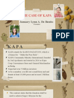 The Case of Kapa: January Lynn A. de Benito