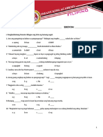 9-Filipino Pre Test