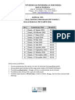 Jadwal Tes ITP TOEFL 2016