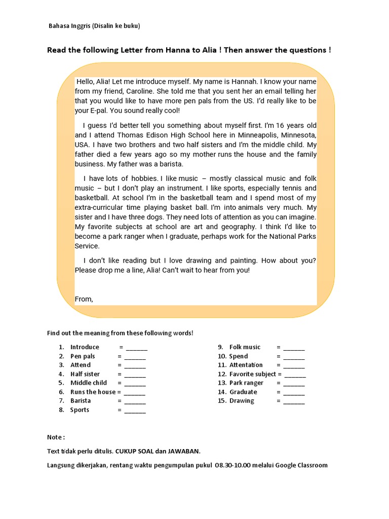 Talking About Self Pertemuan Ke 4 Pdf
