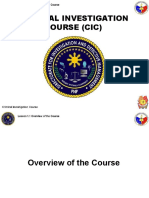 Criminal Investigation Course (Cic)