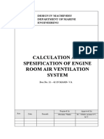 Calculation and Spesification of Engine Room Air Ventilation System