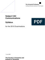 Ca3 2010 Syllabus