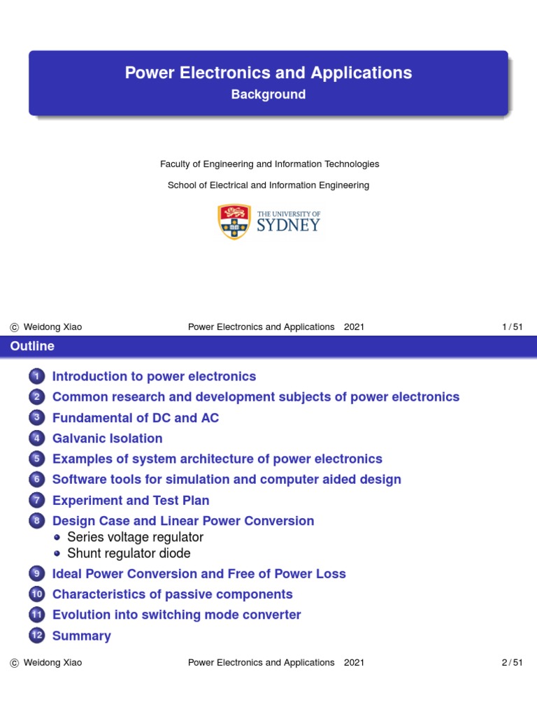 1 - ELEC3204 - 01 - Introduction | PDF | Power Electronics ...