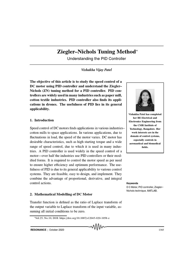 Ziegler-Nichols Tuning Method: Understanding The PID Controller | PDF ...