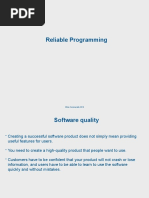 8. Reliable Programming