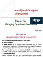 Chapter Six Managing Growth and Transaction