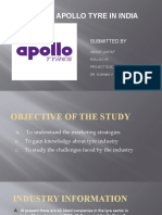 A Study On Apollo Tyre in India: Submitted by