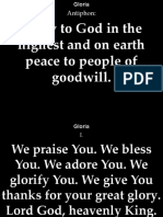 Glory To God in The Highest and On Earth Peace To People of Goodwill