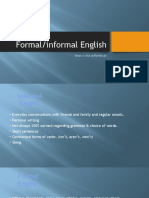 Formal and Informal Register