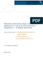 Raccolta Sistematica Orientamenti in Tema Di Contrattazione Integrativa