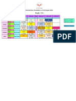 Grade - V A: Revised Class Timetable W.E.F 3rd August 2021