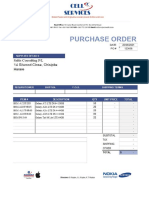 Purchases Order for Samsung Phones