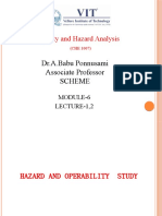 Safety and Hazard Analysis: Dr.A.Babu Ponnusami Associate Professor Scheme