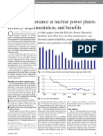 On-Line Maintenance at Nuclear Power Plants: History, Implementation, and Benefits