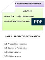 Project Management Course Outline