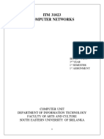 ITM 31023 COMPUTER NETWORKS ASSIGNMENT