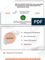 Determine Arsenic Levels in Red Rice Using Microwave Digestion and AAS