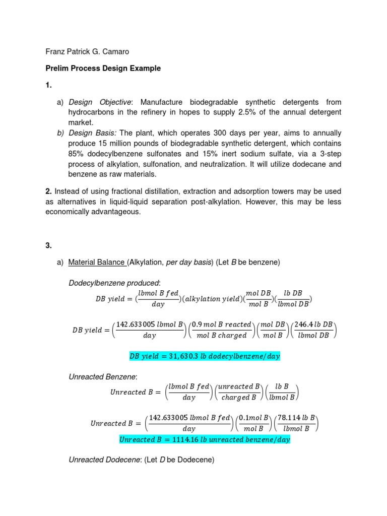 Process Design Example (Biodegradable Synthetic Detergents) PDF