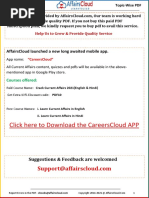 Click Here To Download The Careerscloud App: Affairscloud Launched A New Long Awaited Mobile App