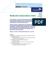 Application Sheet: Reduced Maturation Time