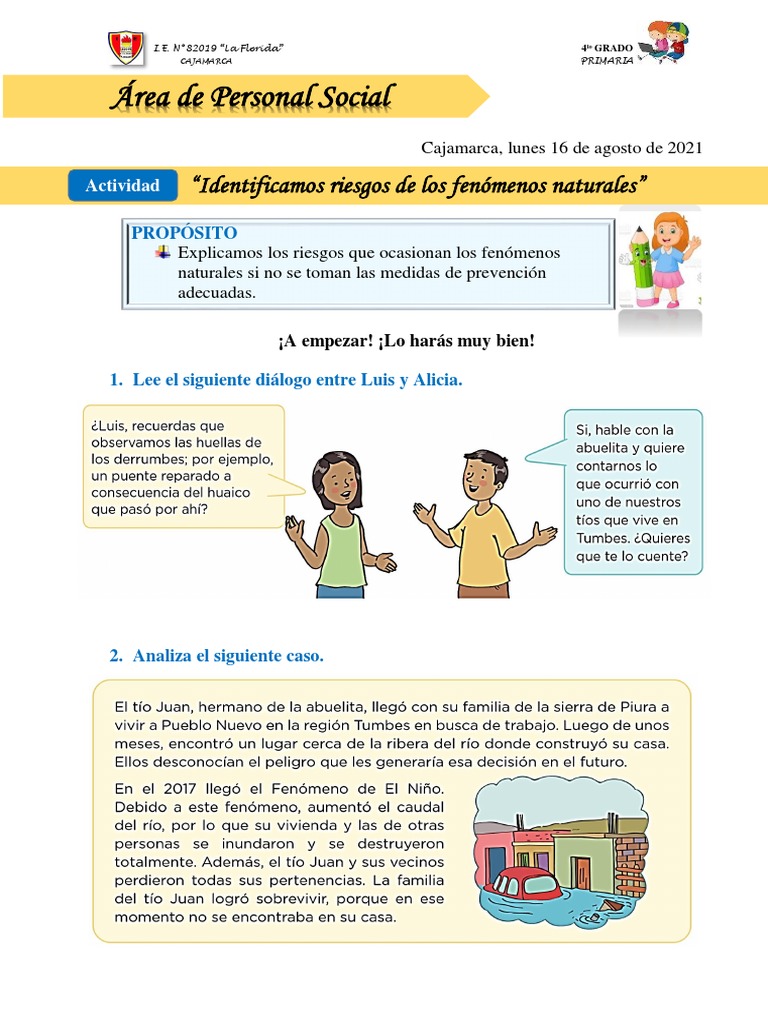 DÍA 1. SEM. 20. PERSONAL SOCIAL - 4to Grado - JS | PDF | Ciencias ...