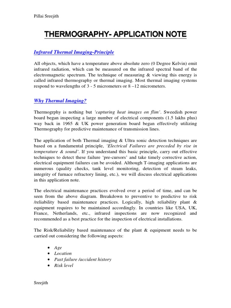 Electrical Thermal Imaging | PDF | Thermography | Infrared