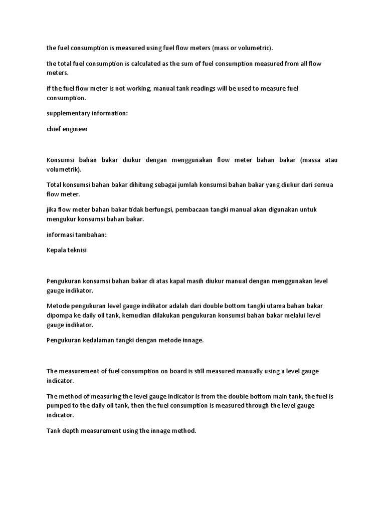 Fuel Consumption Measurement Methods | PDF | Fuels | Liquids