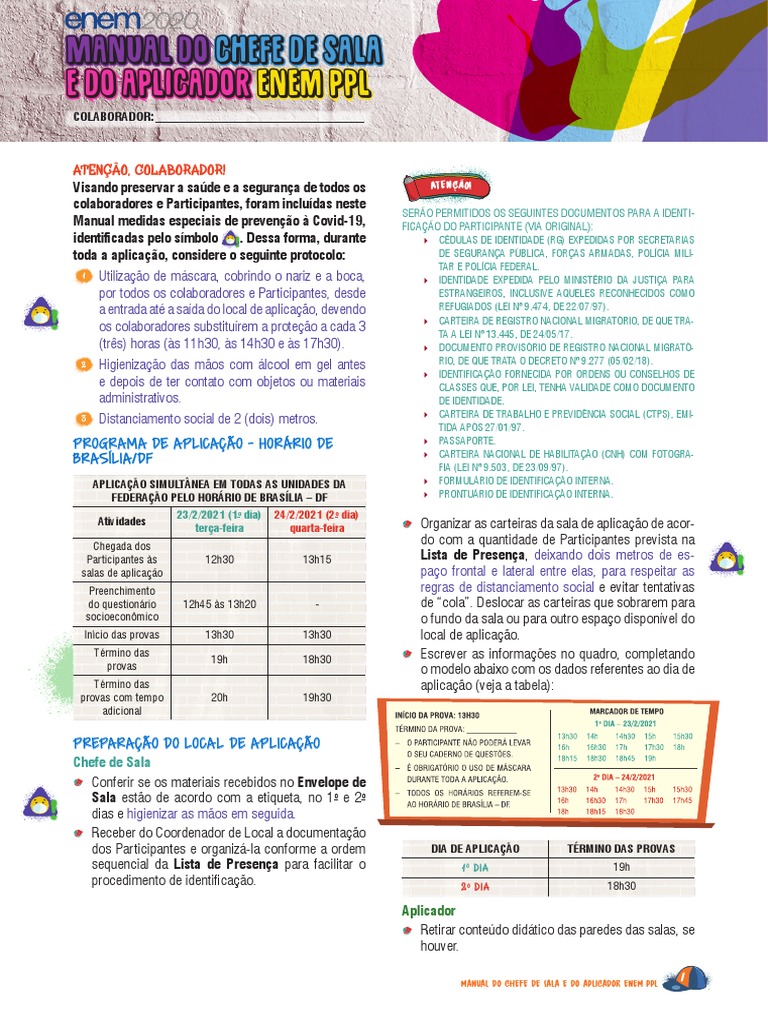 Manual do Chefe de Sala ENEM 2025 | PDF