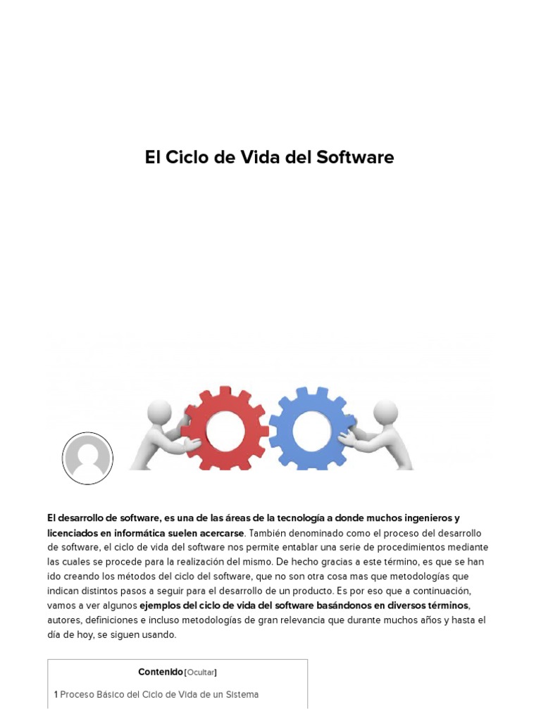 El Ciclo de Vida Del Software | PDF | Software | Ingeniería de software